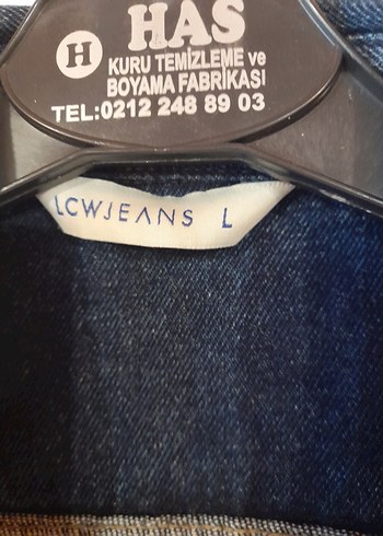l beden lcw marka Kadın Mavi Denim Gömlek Ceket - Görsel 6
