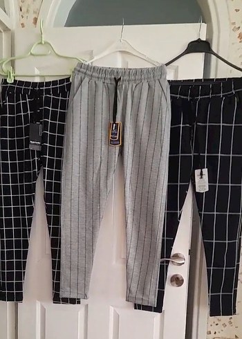 s beden üc adet gri lacivert ve uzun kareli lacivert 3 adet - Görsel 5