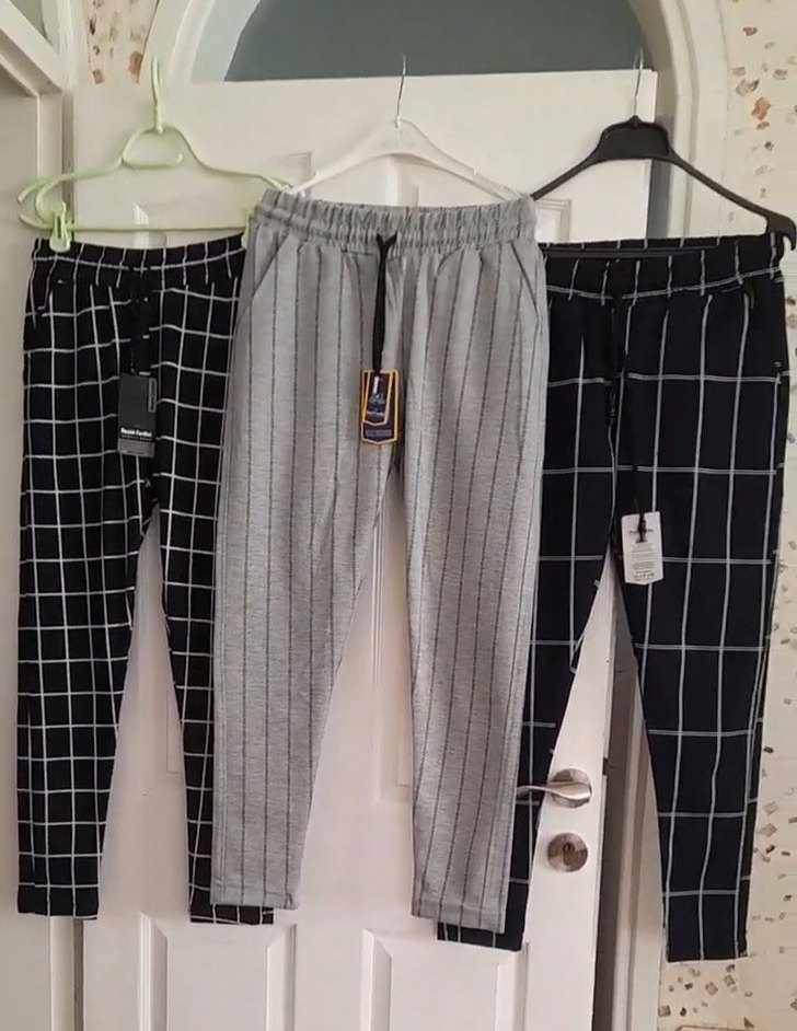 s beden üc adet gri lacivert ve uzun kareli lacivert 3 adet - Görsel 5