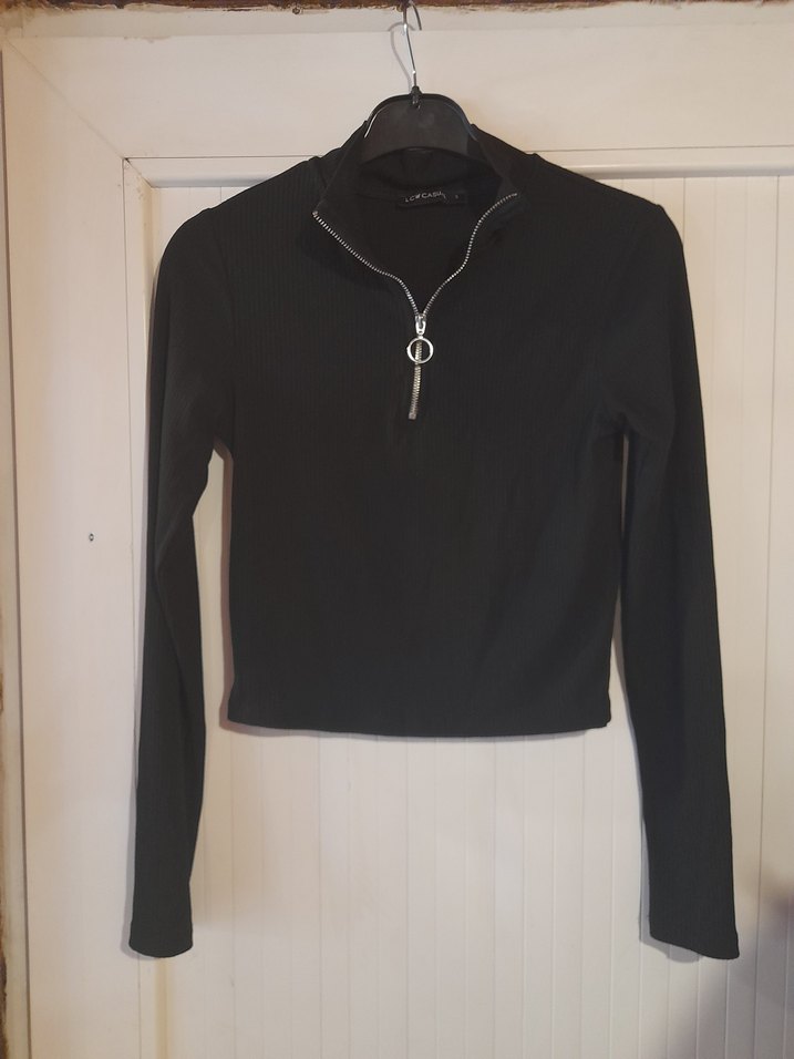 s beden sifirdan farksiz Fermuarlı Siyah Yarım Balıkçı Sweatsh - Görsel 2