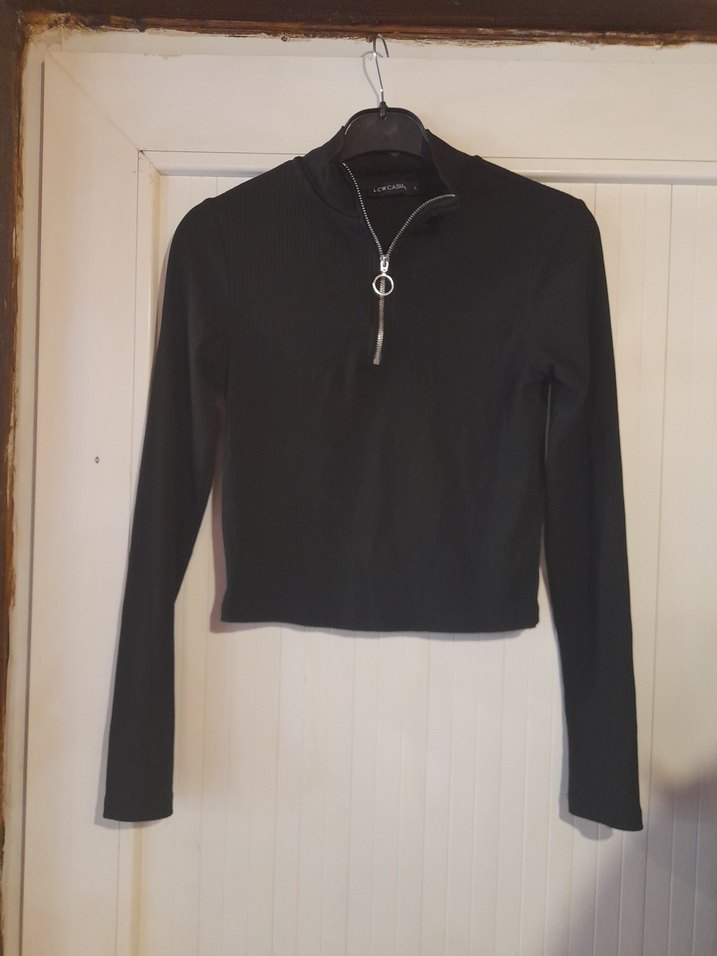 s beden sifirdan farksiz Fermuarlı Siyah Yarım Balıkçı Sweatsh - Görsel 4