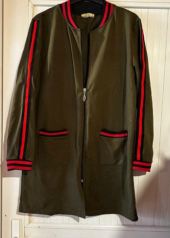 m  ve l olur haki renk Fermuarlı Ceket sıfır ayarinda çok temiz - Görsel 2