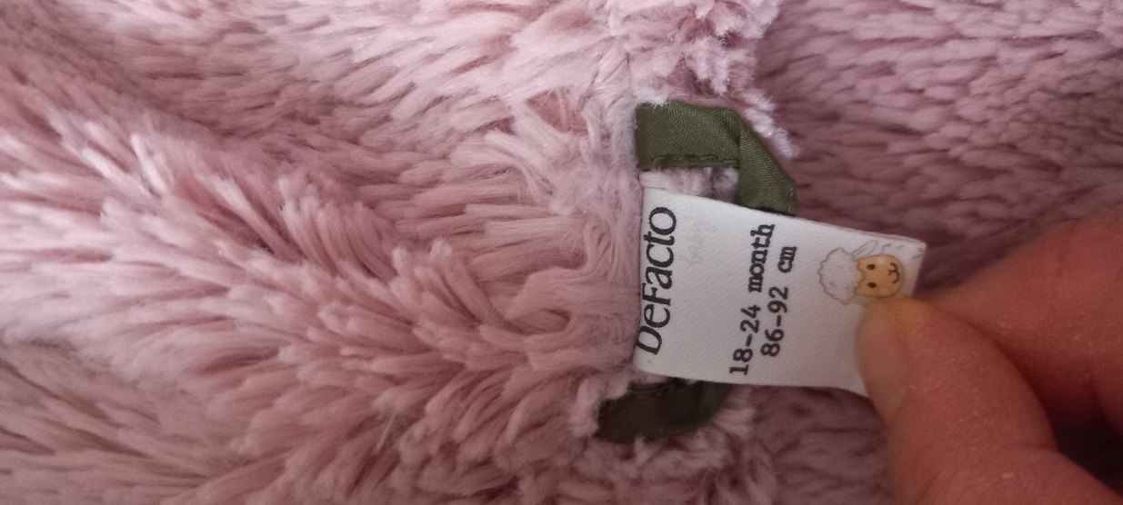 Düğmeli Haki kız Çocuk Kaban - Görsel 3