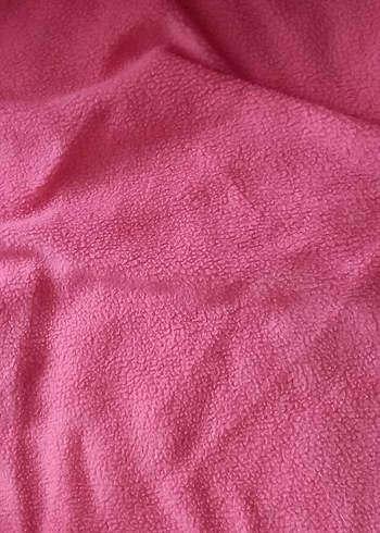 Pembe Düğmeli kız çocuk mont geniş kesim - Görsel 6