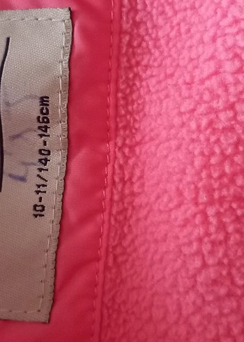 Pembe Düğmeli kız çocuk mont geniş kesim - Görsel 3