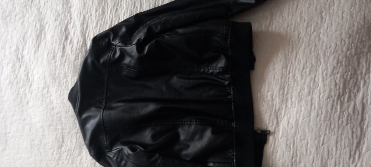 Siyah Deri Biker Ceket - Görsel 4