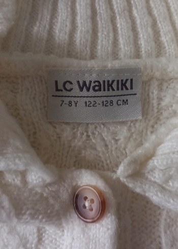 kız çocuk Beyaz Örgü Triko Kazak - Görsel 2