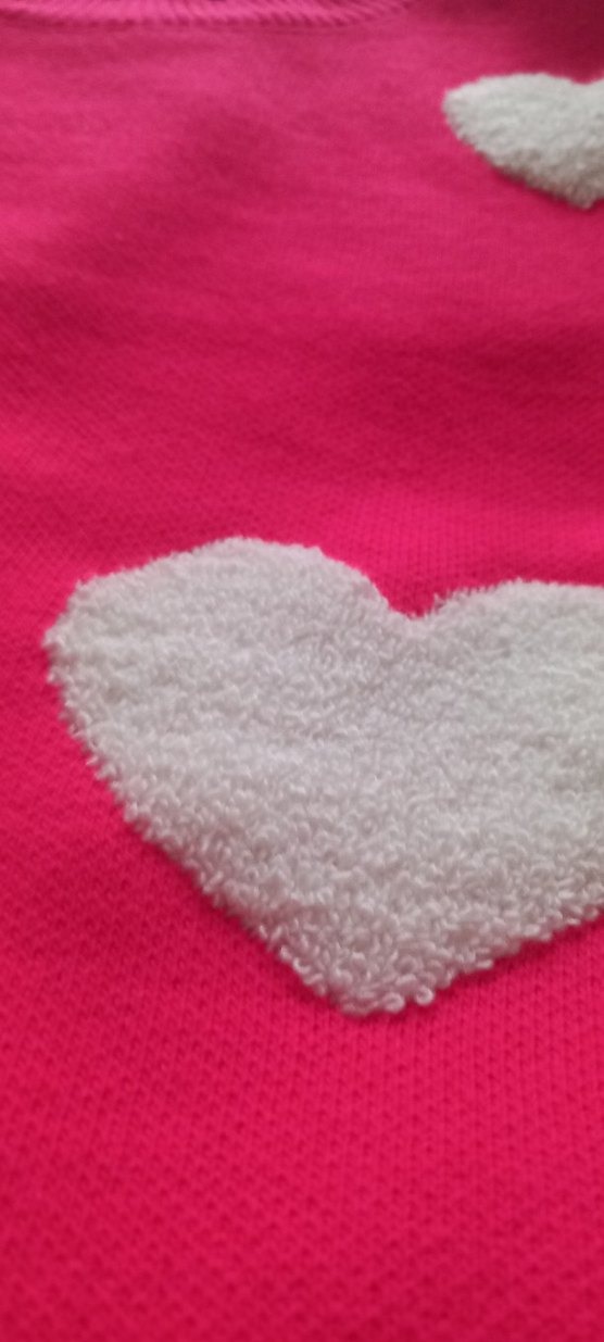 Pembe Baskılı Örgü Kız Çocuk Kazak - Görsel 5