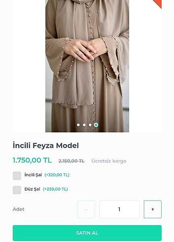 Taşlı abaya - Görsel 3