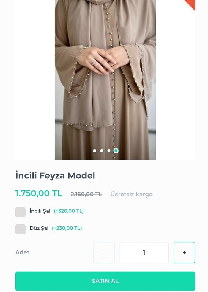 Taşlı abaya - Görsel 3