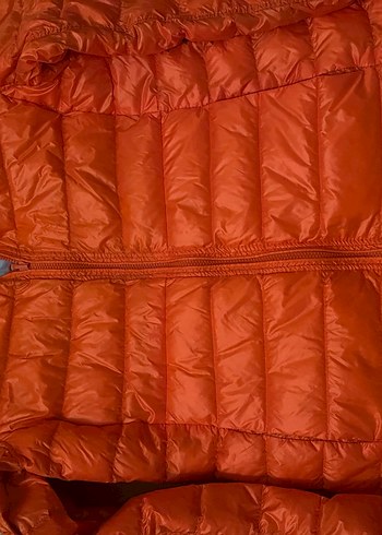 Turuncu Parlak Kadın Kışlık Mont - Görsel 2