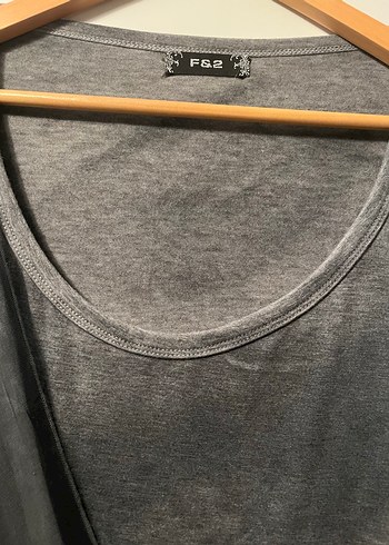 Gri şifon detaylı bluz - Görsel 4