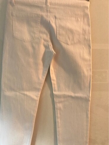 Kanvas beyaz pantolon - Görsel 5