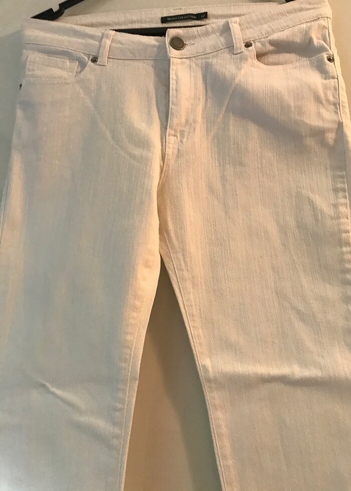 Kanvas beyaz pantolon - Görsel 4