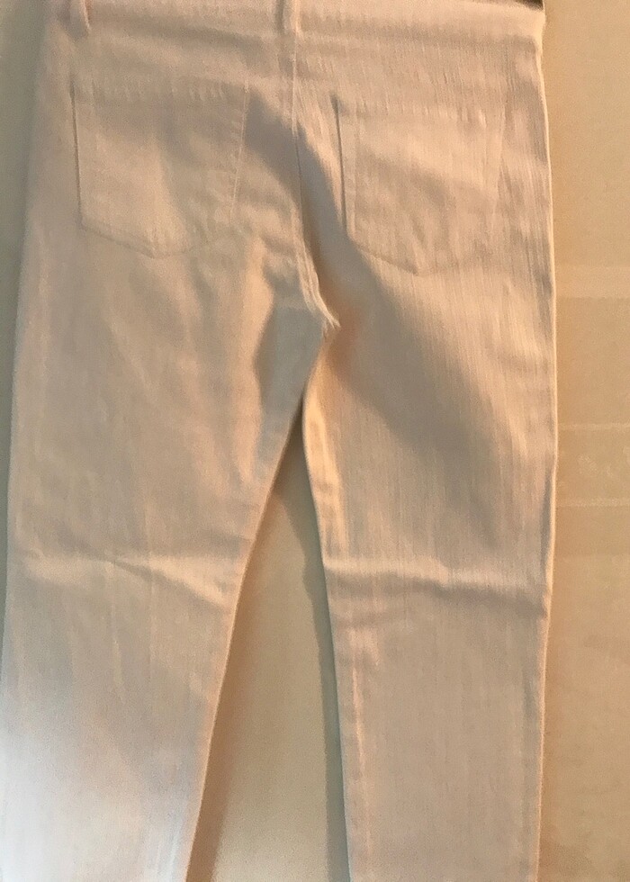 Kanvas beyaz pantolon - Görsel 5