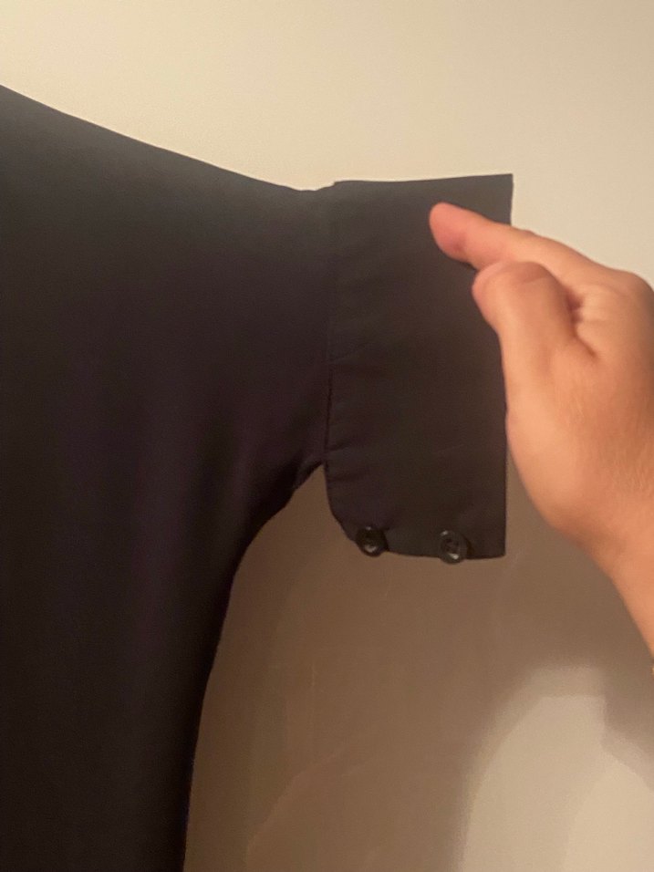 Siyah Salaş Dökümlü Kadın Gömlek - Görsel 5