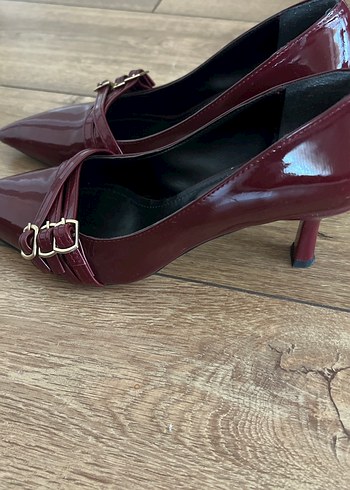 39 Beden bordo Renk Hotic Bordo Kadın Stiletto Topuklu Ayakkabı