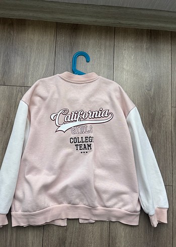 Uzun Kollu Pembe Düğmeli kız çocuk Ceket - Görsel 2