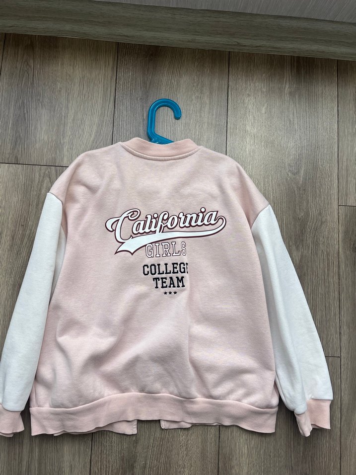 Uzun Kollu Pembe Düğmeli kız çocuk Ceket - Görsel 2