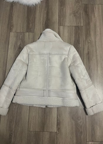 Bej Süet Kadın Kürklü Kısa Ceket - Görsel 2