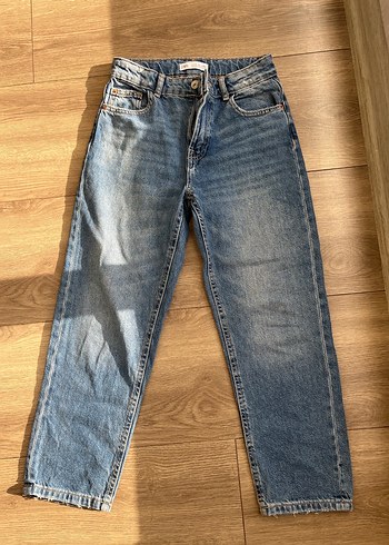 Mavi Rahat Kesim kız çocuk Kot Pantolon - Görsel 2