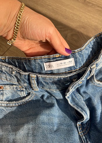 Mavi Rahat Kesim kız çocuk Kot Pantolon - Görsel 4