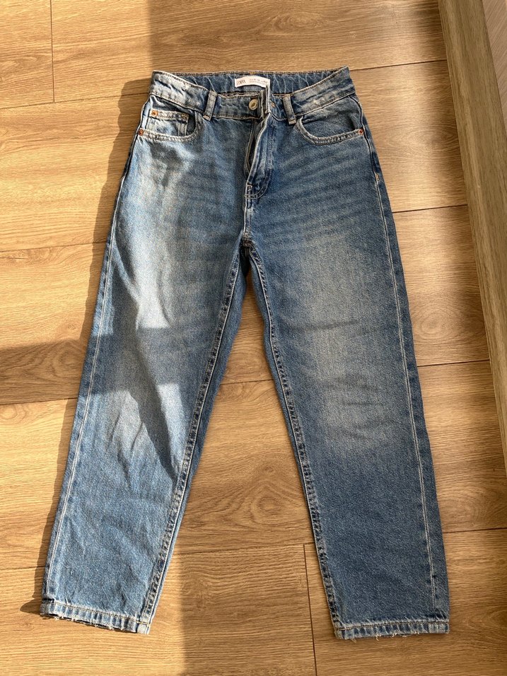 Mavi Rahat Kesim kız çocuk Kot Pantolon - Görsel 2