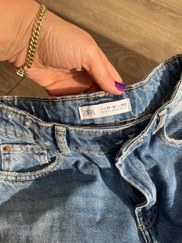 Mavi Rahat Kesim kız çocuk Kot Pantolon - Görsel 4