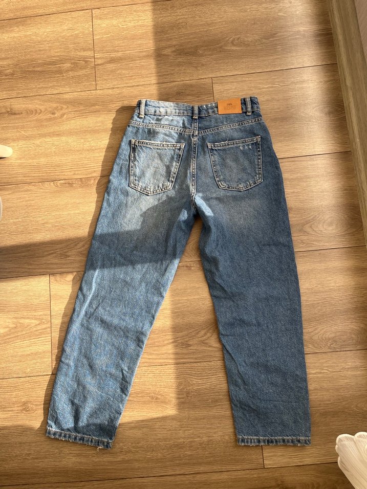 Mavi Rahat Kesim kız çocuk Kot Pantolon - Görsel 3