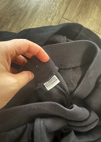 Siyah Kapüşonlu Rahat Kız Eşofmanı - Görsel 3