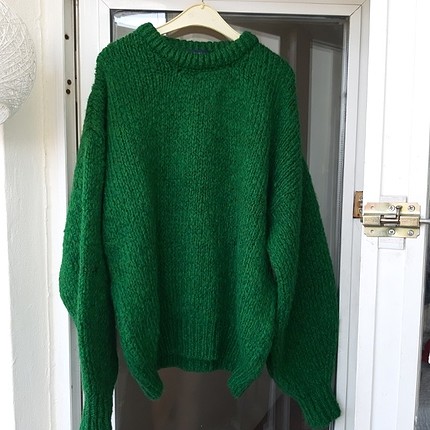 Yeşil Dilvin #oversize kazak. Standart beden ama 38-40 bedene ol