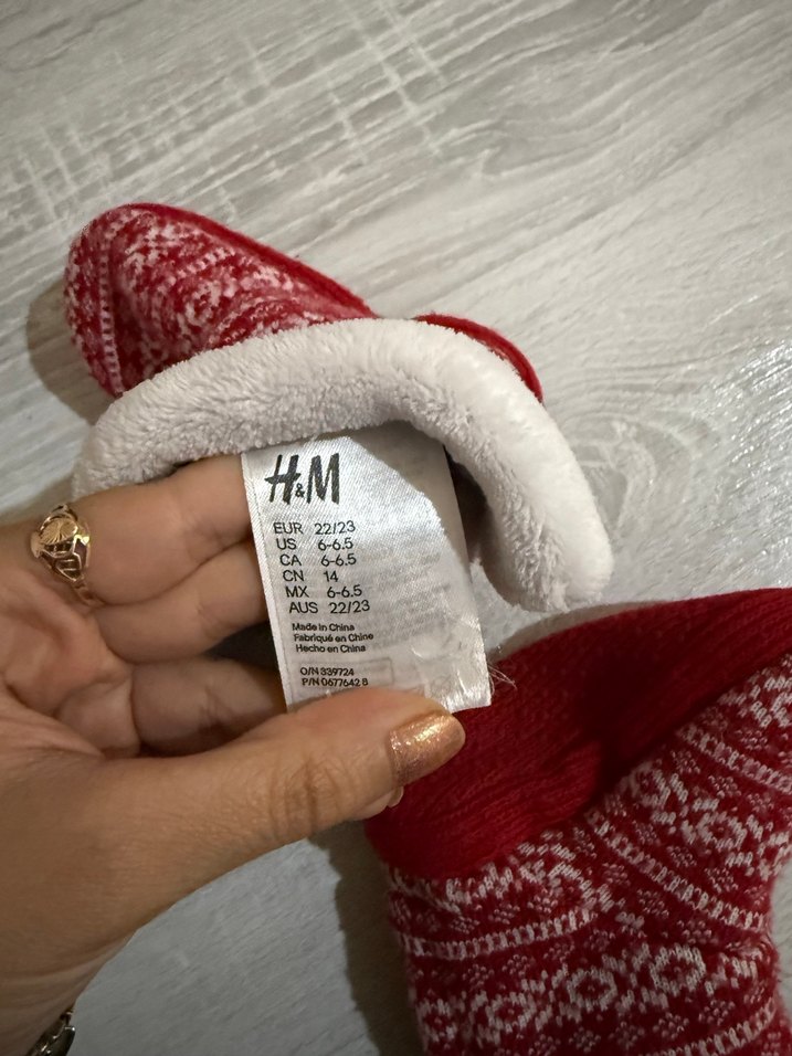 Kız Çocuk Kırmızı Nakışlı Sıcak Ev Terliği - Görsel 5