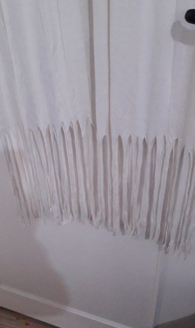 Beyaz Uzun saçak li yelek - Görsel 5