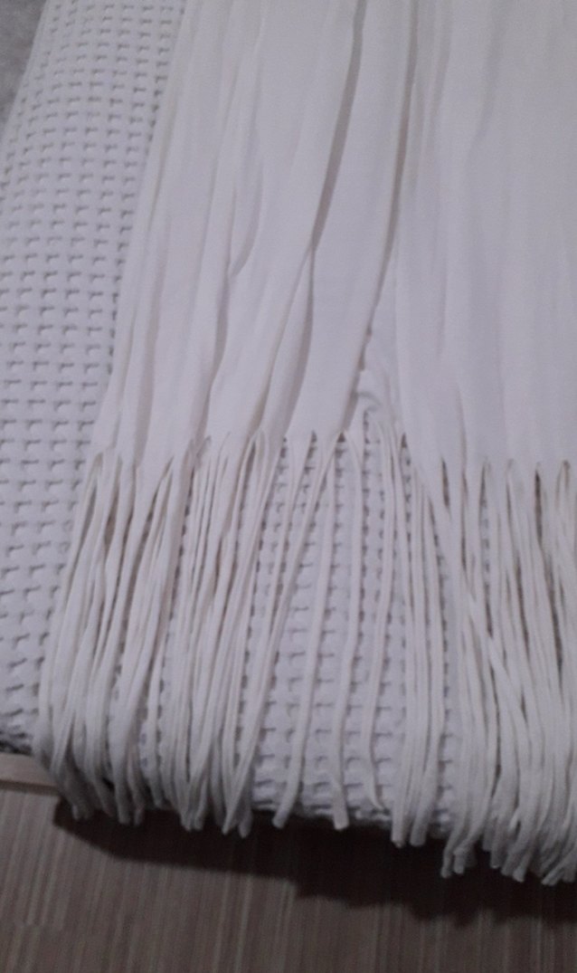 Beyaz Uzun saçak li yelek - Görsel 2