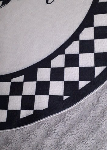 Gri Beyaz Kareli Modern mutfak halisi - Görsel 2