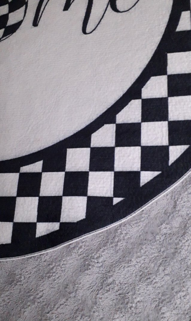 Gri Beyaz Kareli Modern mutfak halisi - Görsel 2