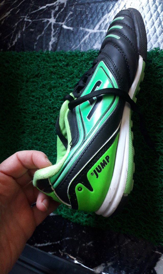 Yeşil çocuk  Futbol Ayakkabısı Velcro Bağcıklı - Görsel 4