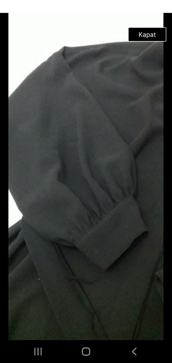 Siyah Balon Kollu Kemerli Ferace - Görsel 5