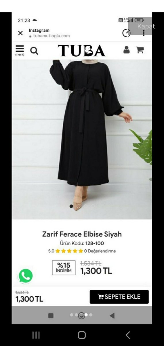 Siyah Balon Kollu Kemerli Ferace - Görsel 4