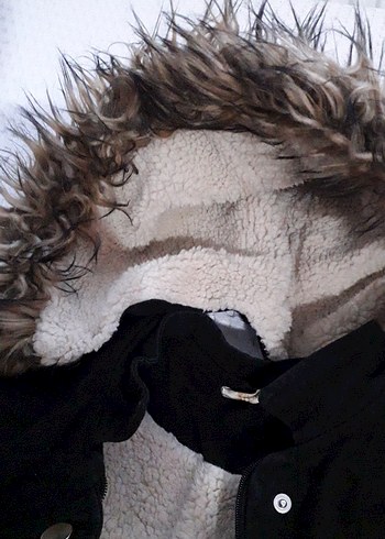 Kürklü Siyah Kadın Kışlık Mont - Görsel 4