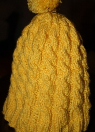 Handmade kız çocuğu için sarı bere