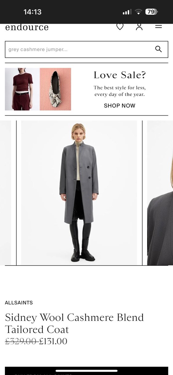 ALLSAINTS YÜN KABAN - Görsel 3