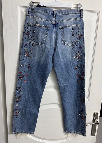 Zara taşlı jean - Görsel 6
