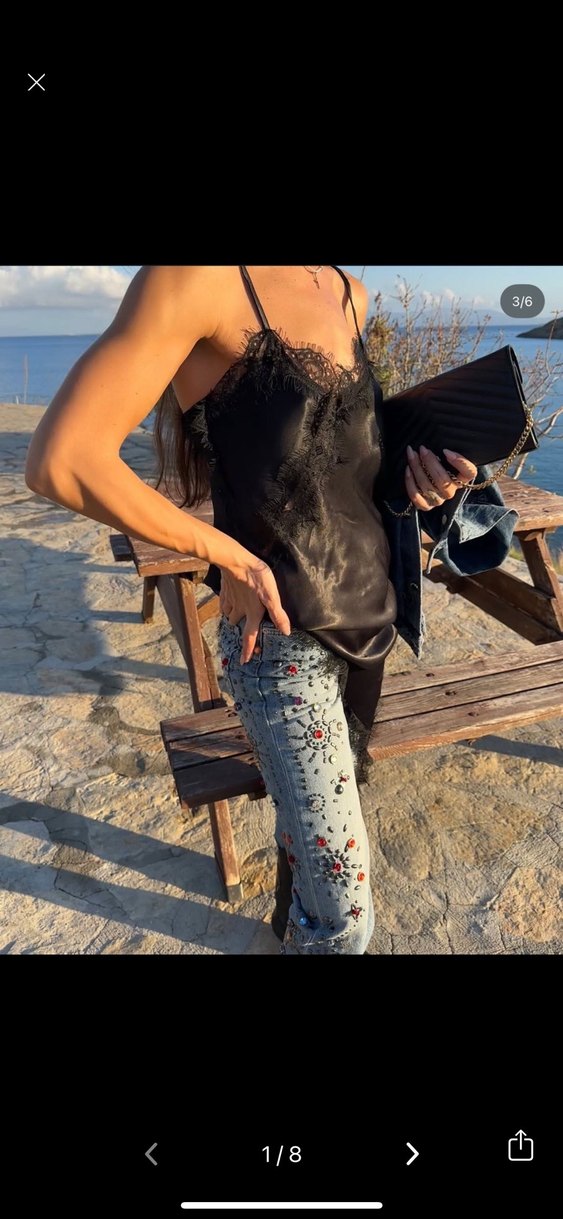 Zara taşlı jean - Görsel 3