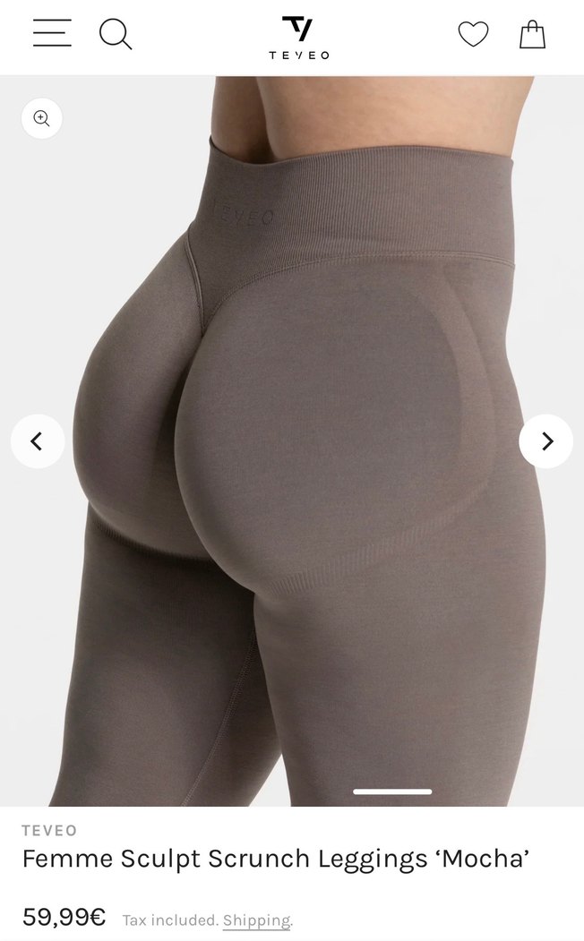 TEVEO Bej Kadın Spor Tayt - Görsel 4