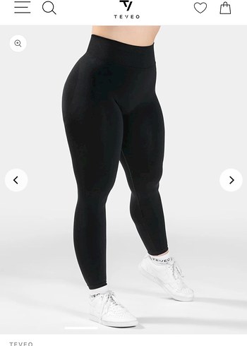 TEVEO Siyah Spor Tayt Kadın - Görsel 3