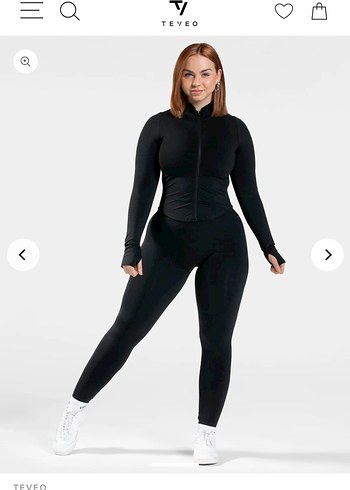 TEVEO Siyah Spor Tayt Kadın - Görsel 6