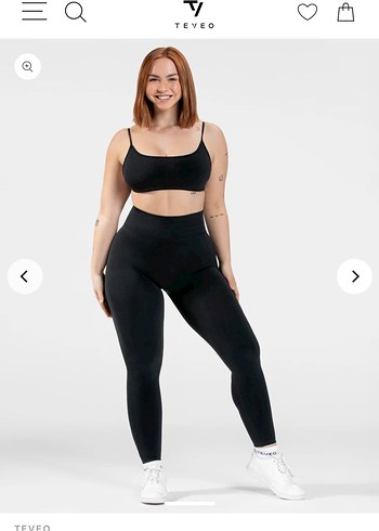 TEVEO Siyah Spor Tayt Kadın - Görsel 4