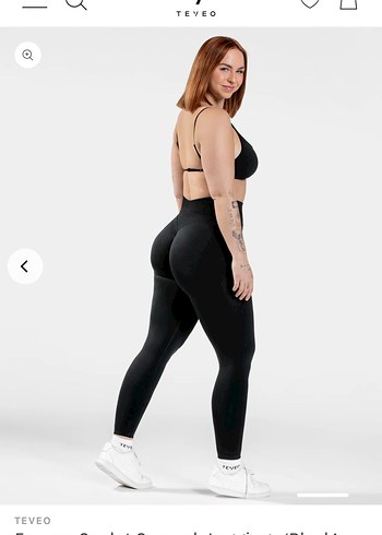 TEVEO Siyah Spor Tayt Kadın - Görsel 2
