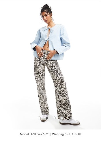 Kadın Açık Mavi Bağcıklı Denim Ceket - Görsel 2